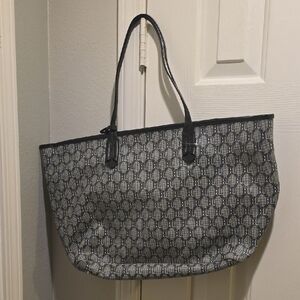 Polo by Ralph Lauren Black and Gray Patterned Shoulder Bag